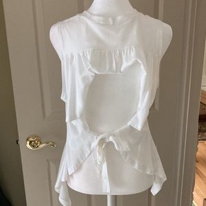 Vintage Havana White Tie back Tank